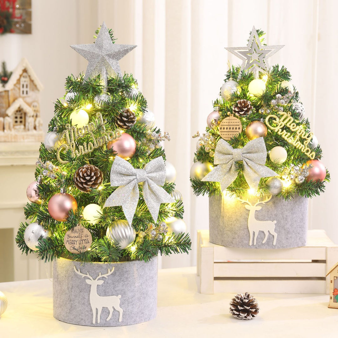 Mini-Weihnachtsbaum mit Dekoration, 45/60 cm, PVC