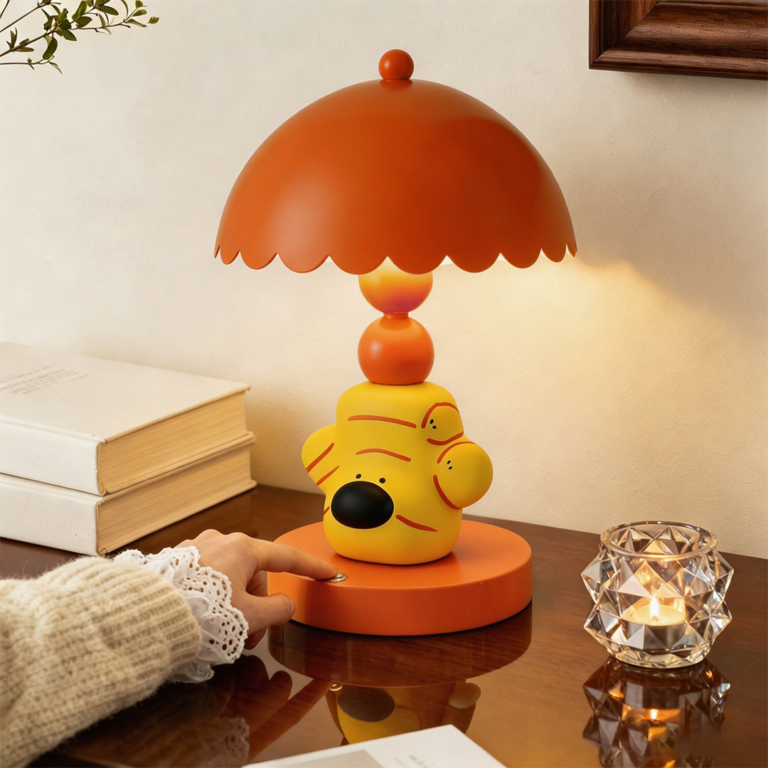 Ingwer-Hund Tischlampe, ABS, orange