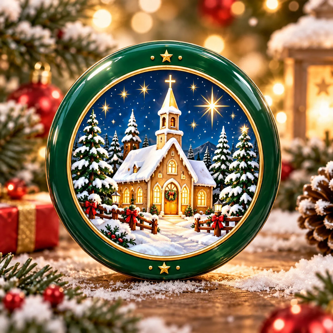 Dekorative Relief-Weihnachtsteller aus Acryl