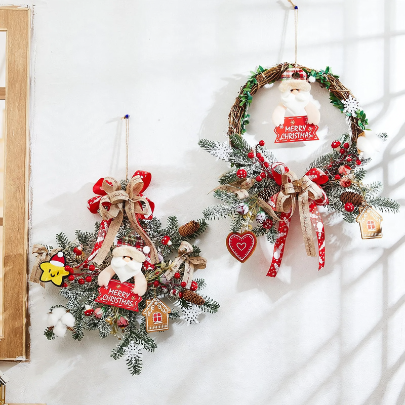 Weihnachtskranz mit Natur-Elementen, europäischer Stil