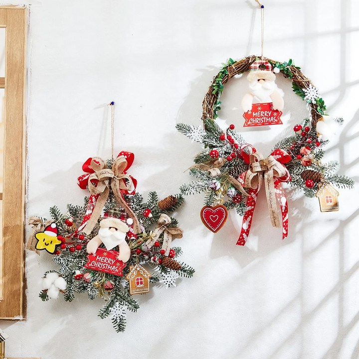 Weihnachtskranz mit Natur-Elementen, europäischer Stil