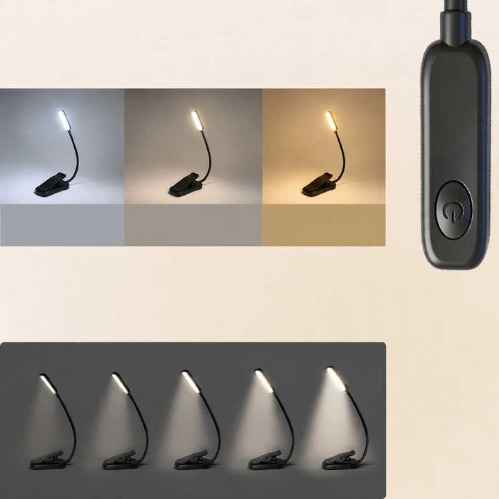 Tragbare LED-Buchklemme mit 9 LEDs
