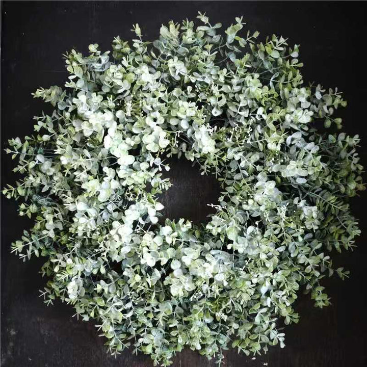 Weihnachtlicher Eukalyptus-Kranz mit Welcome-Schild 60 cm