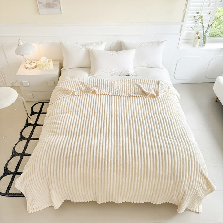 Flauschige Flanell-Wohndecke, unifarben, verschiedene Größen