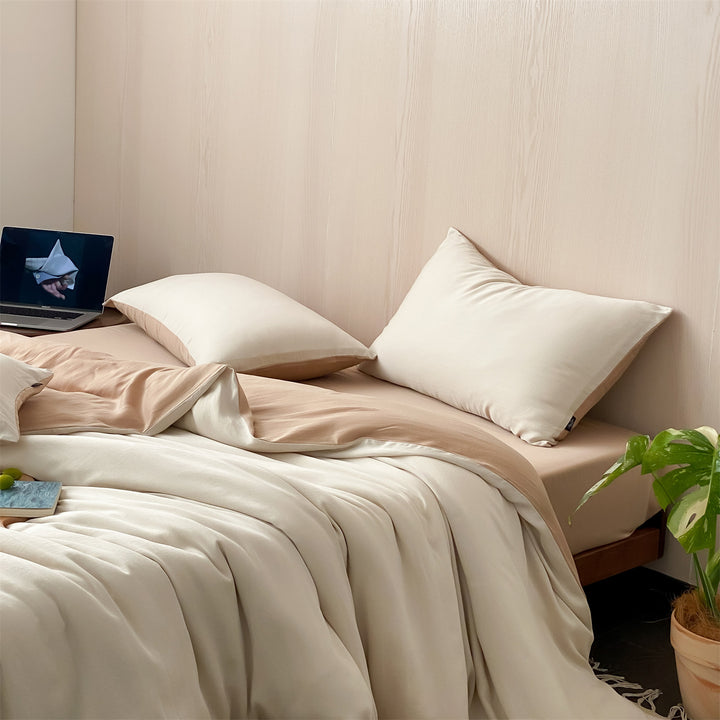 Lyocell-Bettwäsche-Set, 100S Tencel, kühlend und sanft