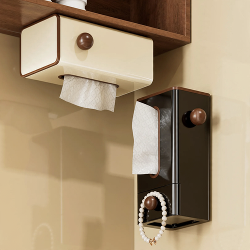 Wandmontierte Kosmetiktuchbox, Kunststoff