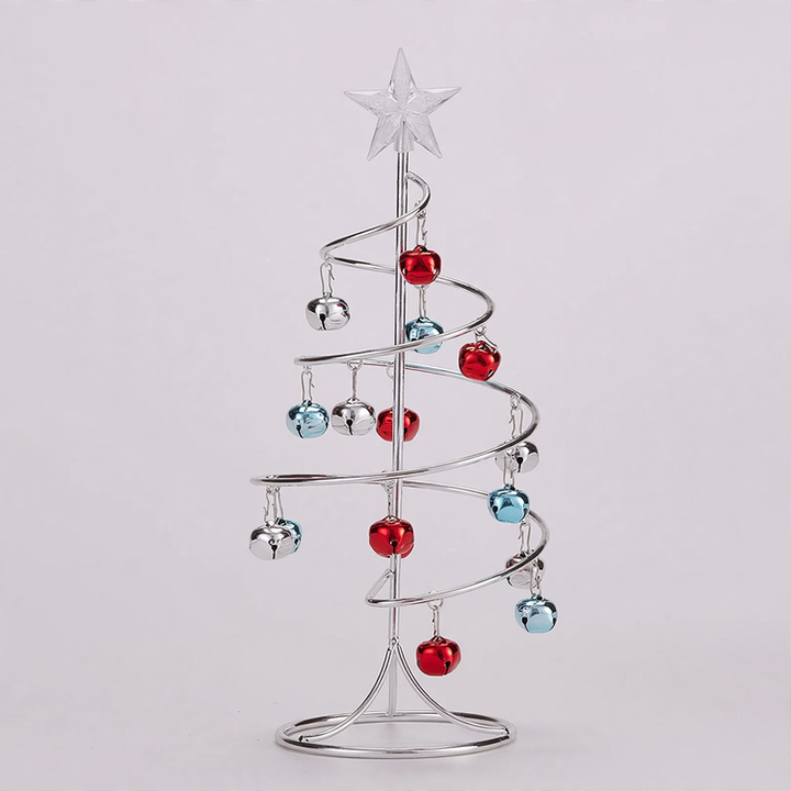 Mini-Weihnachtsbaum aus Eisen mit Glocken, 26 cm