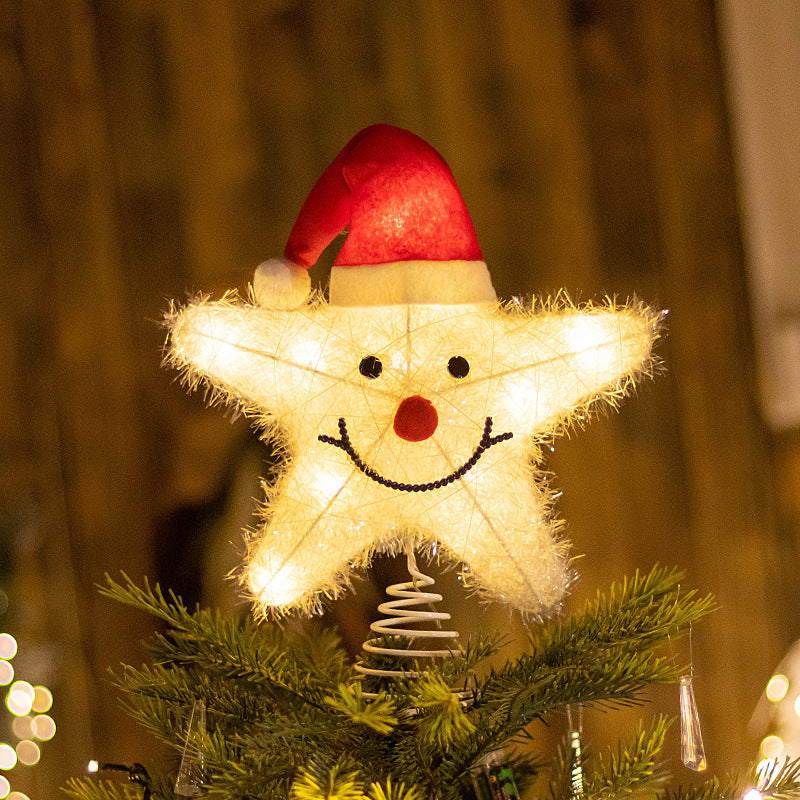Dekorativer LED-Weihnachtsbaum-Stern aus Eisen