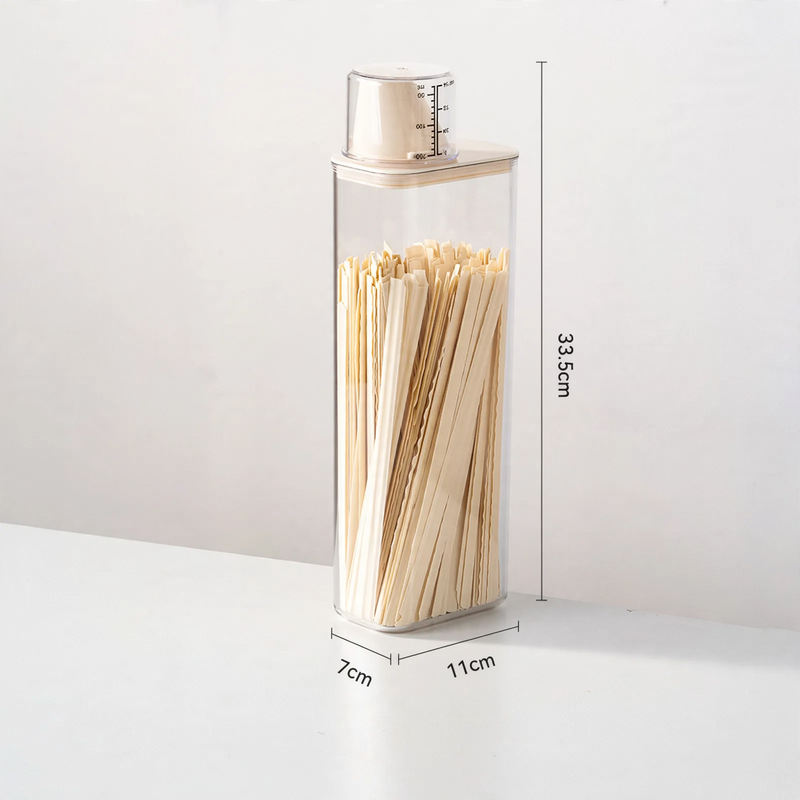 Kunststoff-Vorratsbehälter mit Messskala, eckig