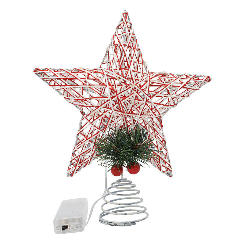 Beleuchteter Weihnachtsbaum-Stern aus Eisen