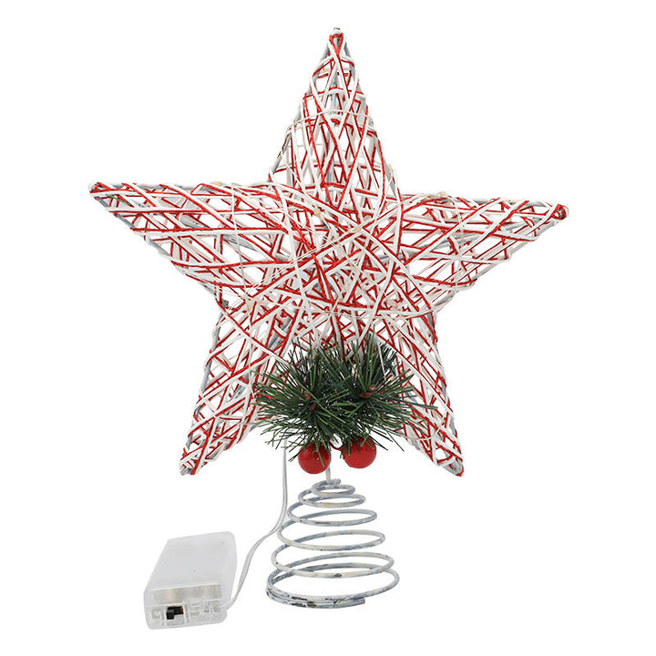 Beleuchteter Weihnachtsbaum-Stern aus Eisen