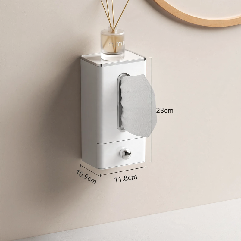 Wandmontierte Kosmetiktuchbox, Kunststoff