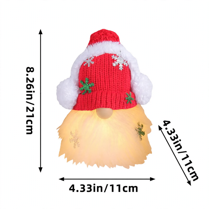 Leuchtende Weihnachts-Wichtelfigur mit Pailletten