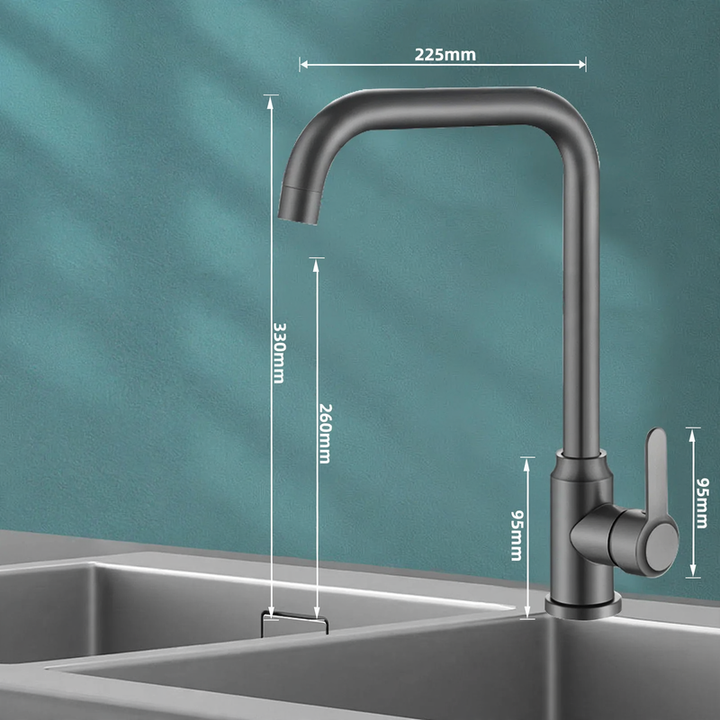 Edelstahl-Wasserhahn für Küche, Misch- oder Kaltwasser
