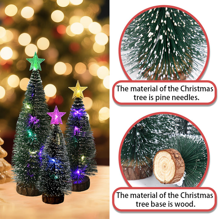 Mini-Weihnachtsbaum mit LED-Beleuchtung und Stern
