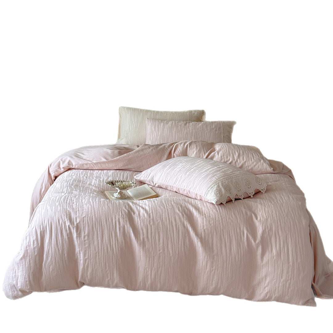 Baumwoll-Bettwäsche-Set, Jacquard, Fleece-Finish