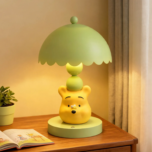 Bär-Tischlampe, Metallschirm, europäischer Stil