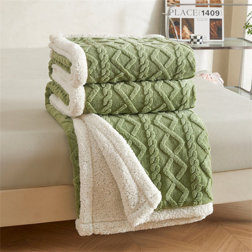 Flanell-Wolldecke, Sherpa-Fleece, extra warm