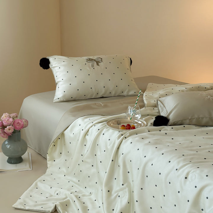Sommer-Bettdecken-Set, 4-teilig, Tencel, leicht
