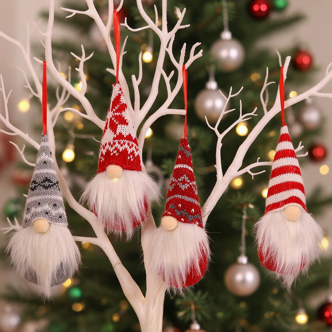 Weihnachtliche Stoff-Anhänger, 4er-Set