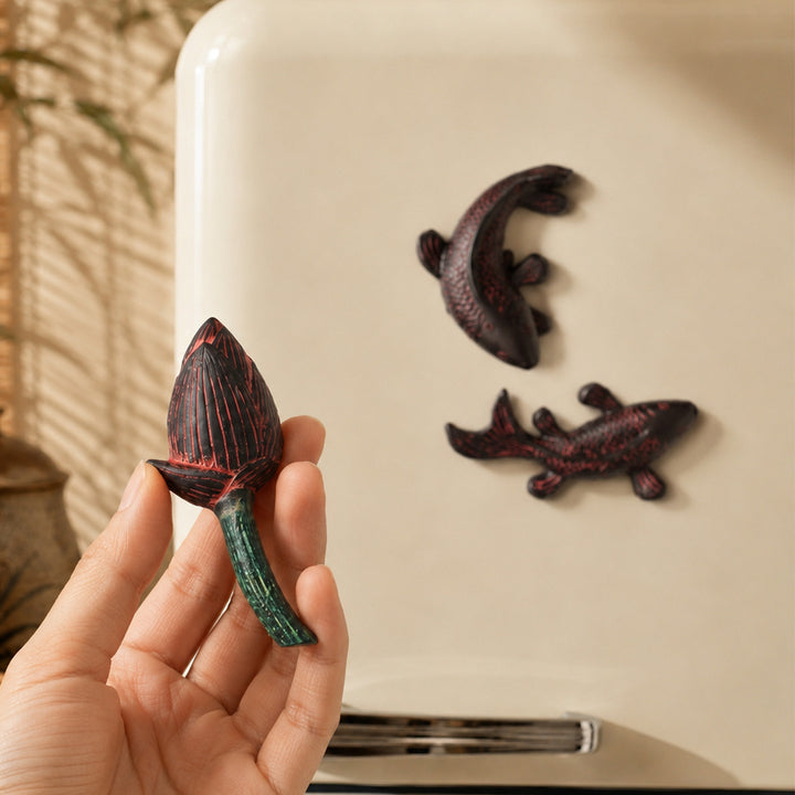 Kunstharz-Magnete, chinesischer Stil mit Koi-Motiven