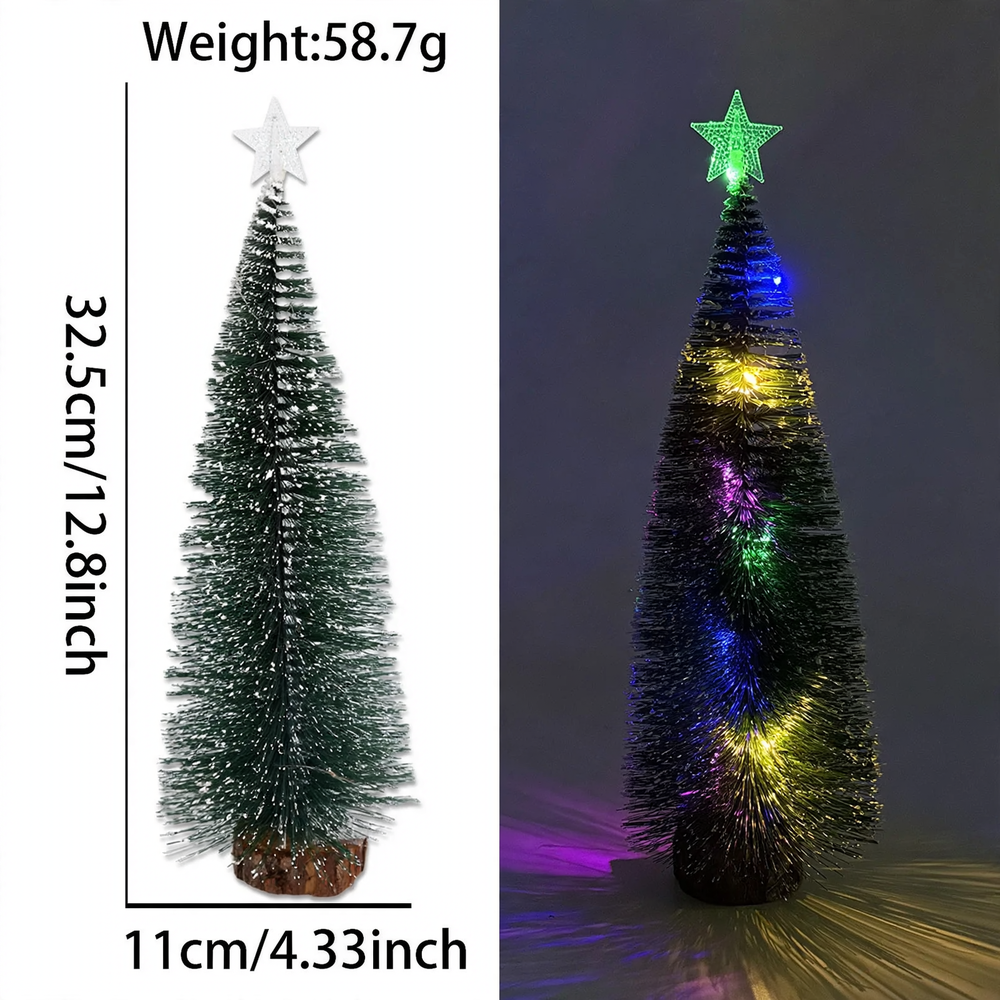 Mini-Weihnachtsbaum mit LED-Beleuchtung und Stern