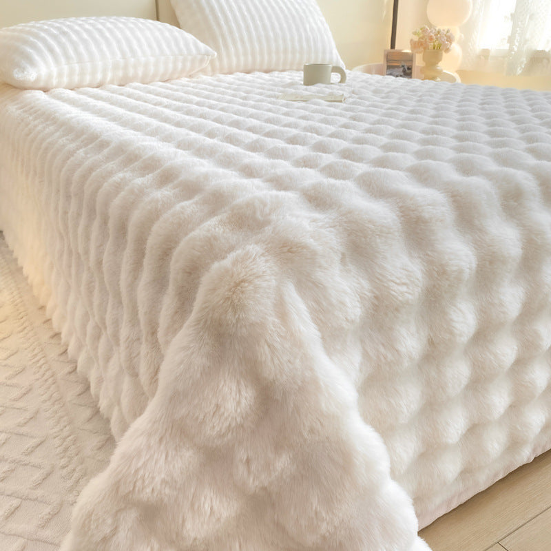 Flauschiges Bettlaken aus Milchfaser-Fleece, extra warm
