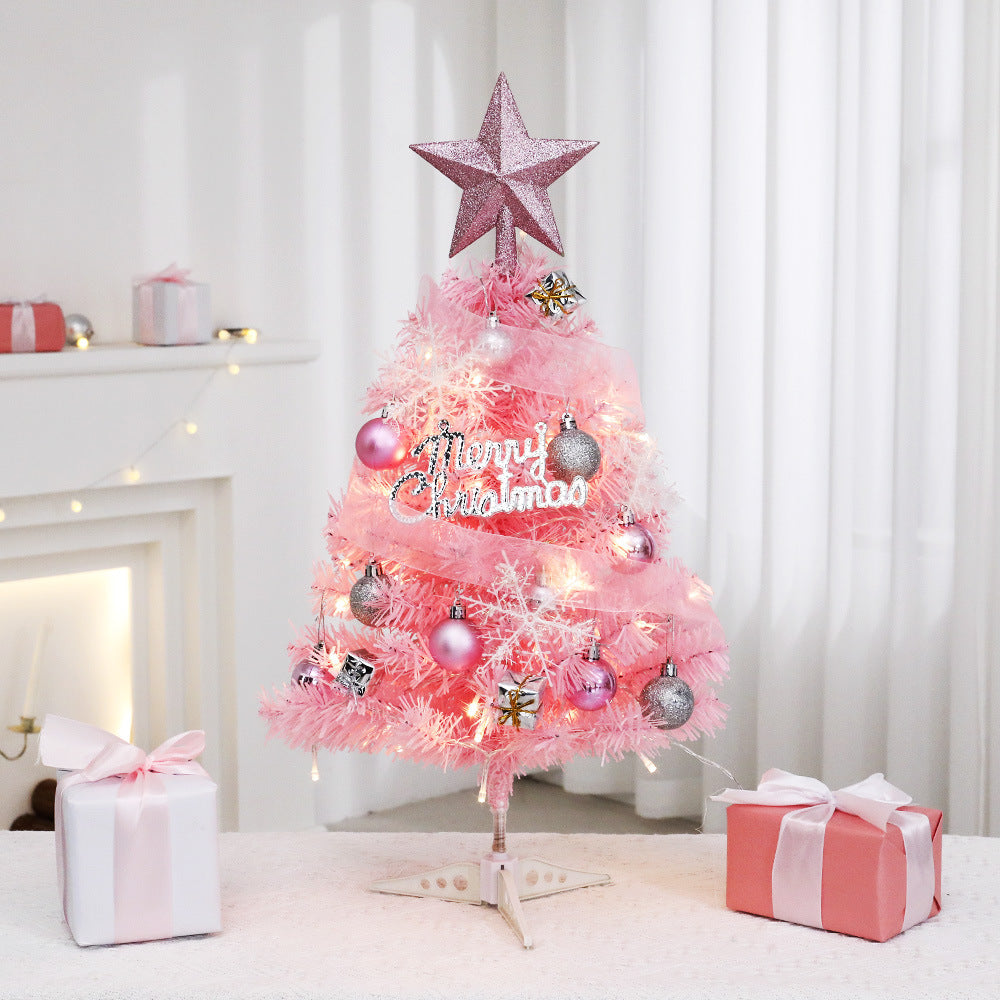Rosa Mini-Weihnachtsbaum für den Schreibtisch, 45 cm oder 60 cm