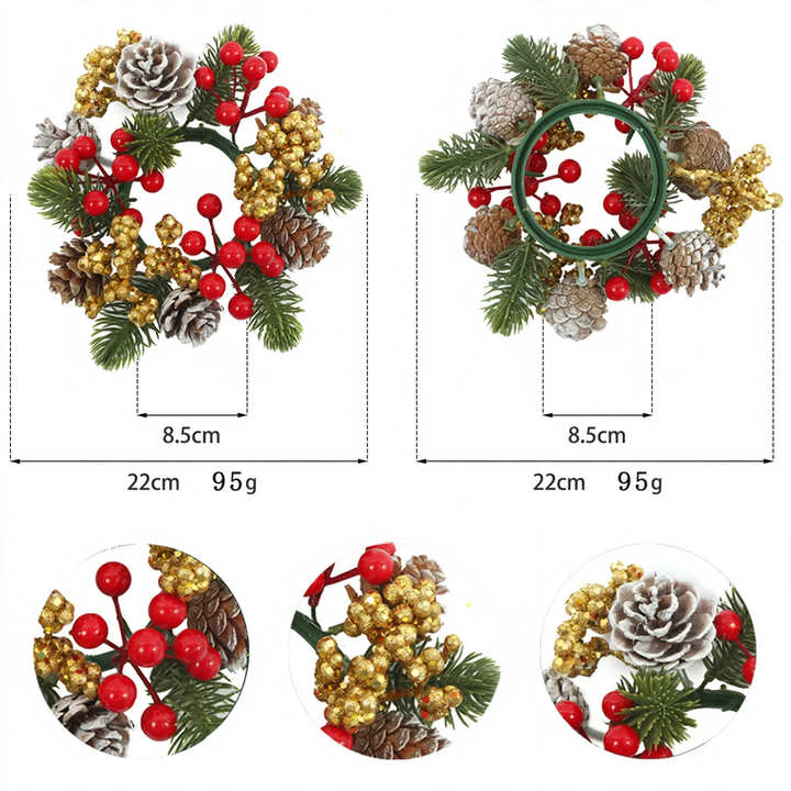 Weihnachtlicher Tischkranz mit Tannenzapfen