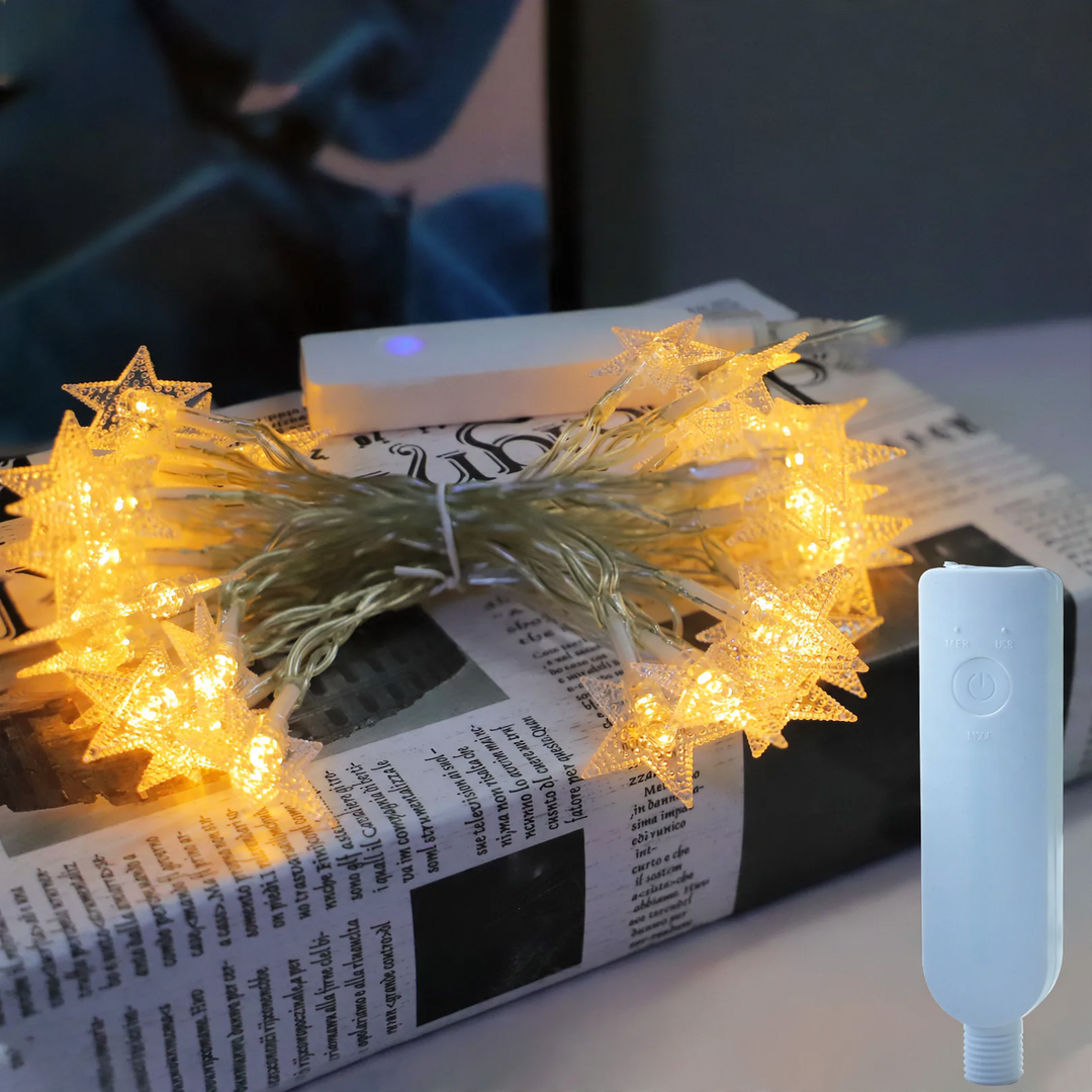 LED-Lichterkette mit Fernbedienung, wiederaufladbar