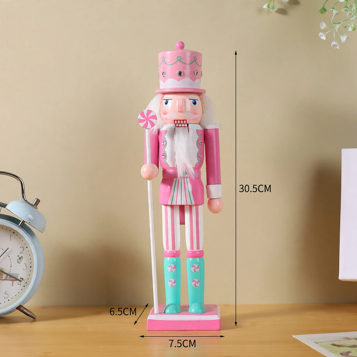 Nussknacker-Figur im modernen Pastell-Design
