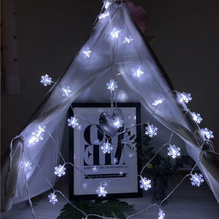 LED-Schneeflocken-Lichterkette für Weihnachtsdekoration