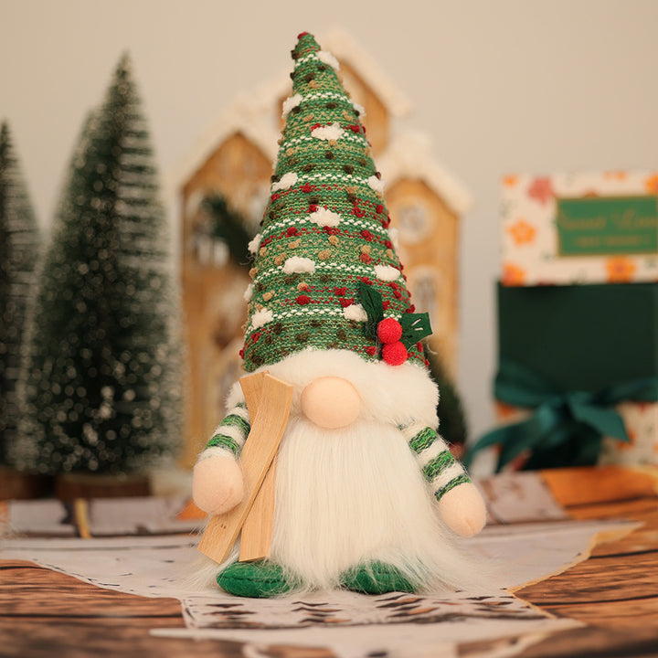 Beleuchtete Wichtelfigur mit Strickmütze