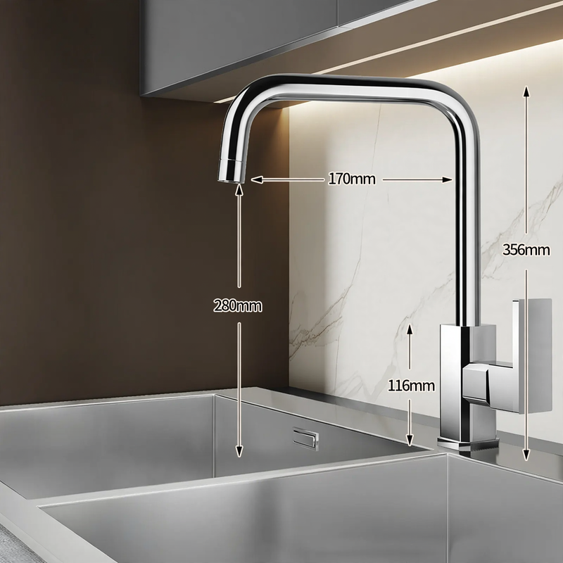 Edelstahl-Wasserhahn für Küche, Misch- oder Kaltwasser