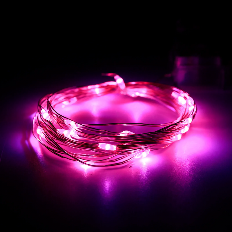 LED-Kupferdraht-Lichterkette mit Batteriebox