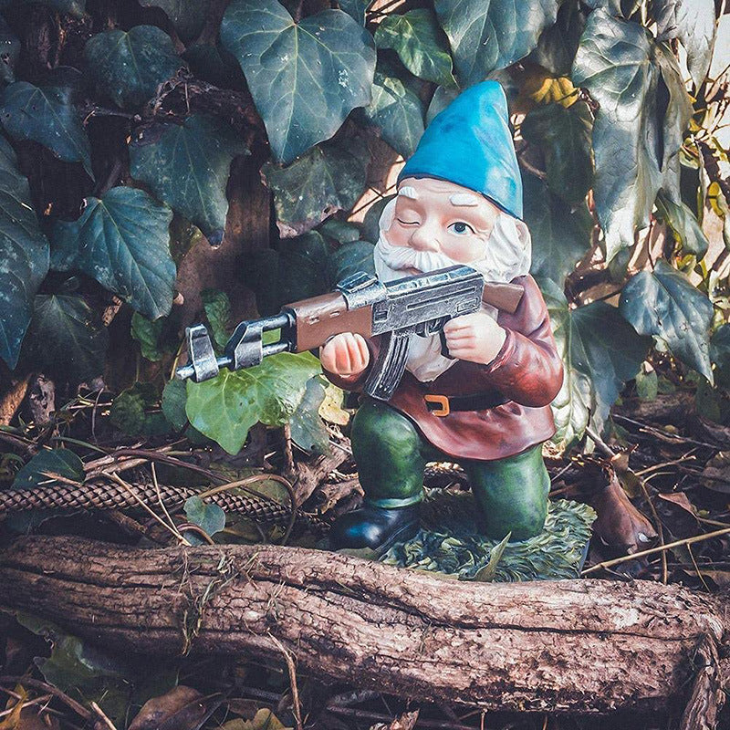 Dekorative Zwergen-Figur mit Ausrüstung, verschiedene Ausführungen