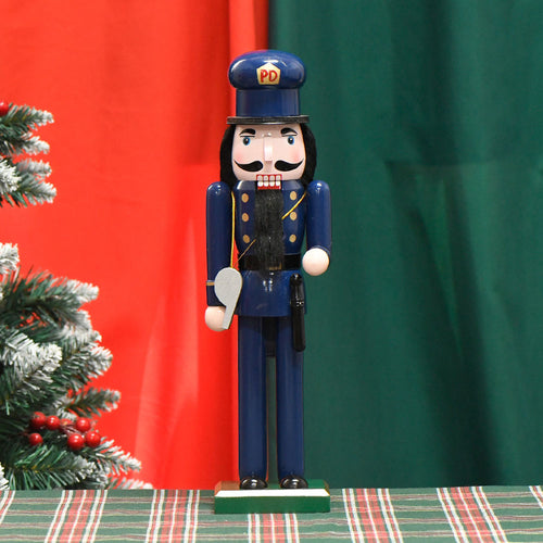 Nussknacker-Figur, 36 cm, Polizist-Design