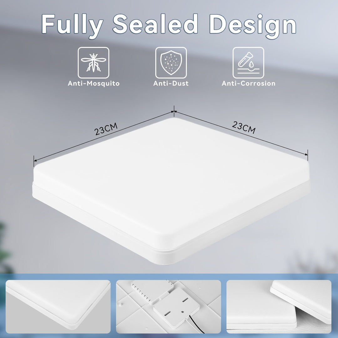 LED-Deckenleuchte, quadratisch oder rund
