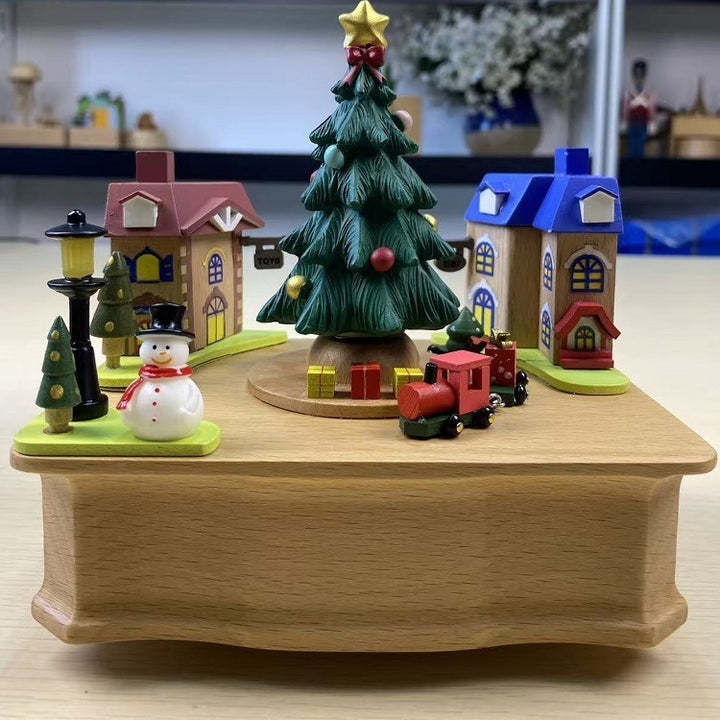 Dekorative Weihnachts-Spieluhr aus Holz