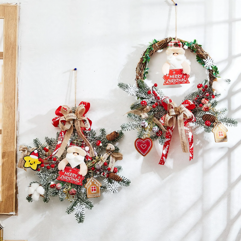 Weihnachtskranz mit Natur-Elementen, europäischer Stil