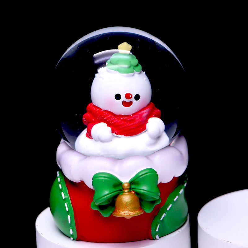 Mini-Schneekugel mit Lichteffekt