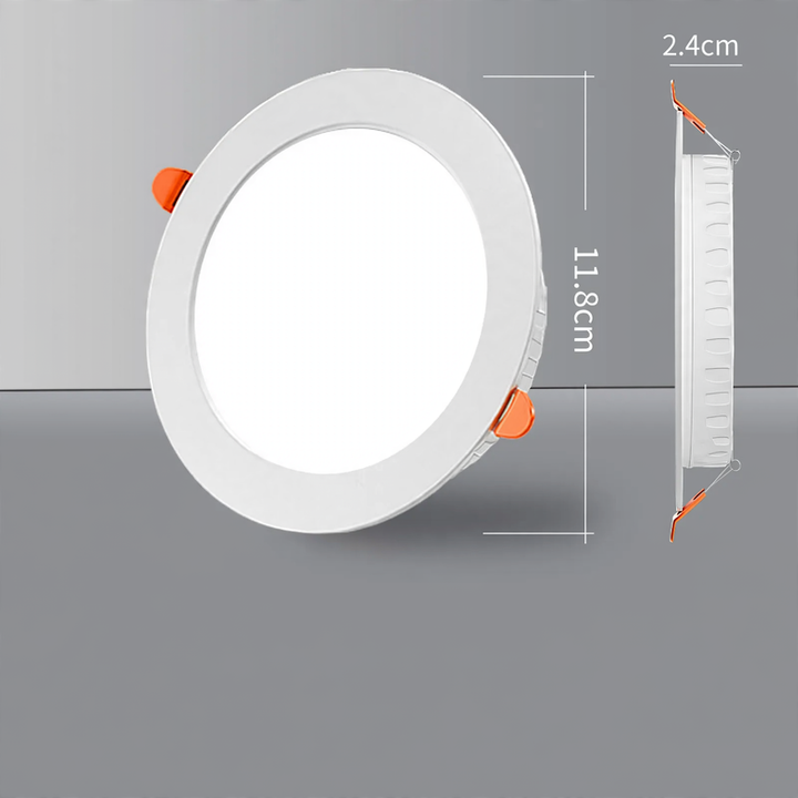 LED-Einbauleuchte, ultraflach, rund