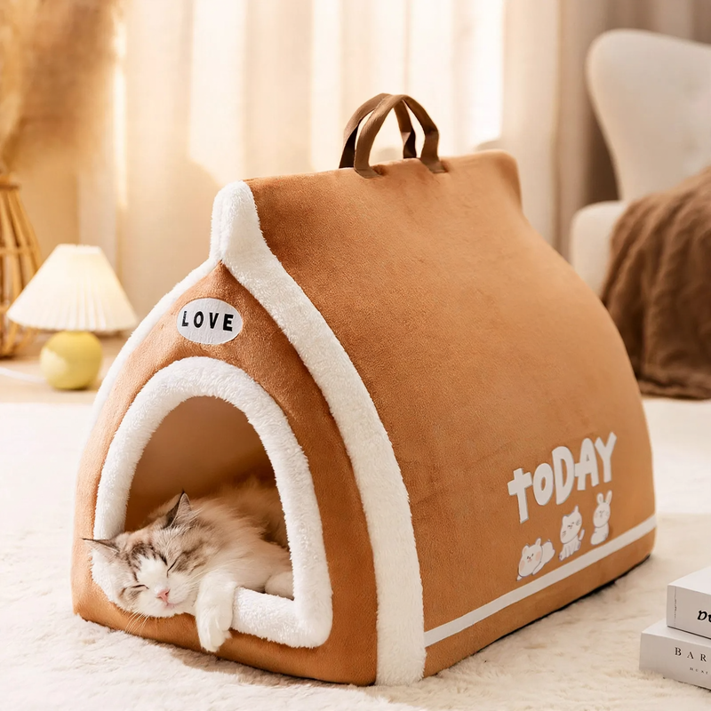 Katzen- und Hundebett Toast-Design, tragbar