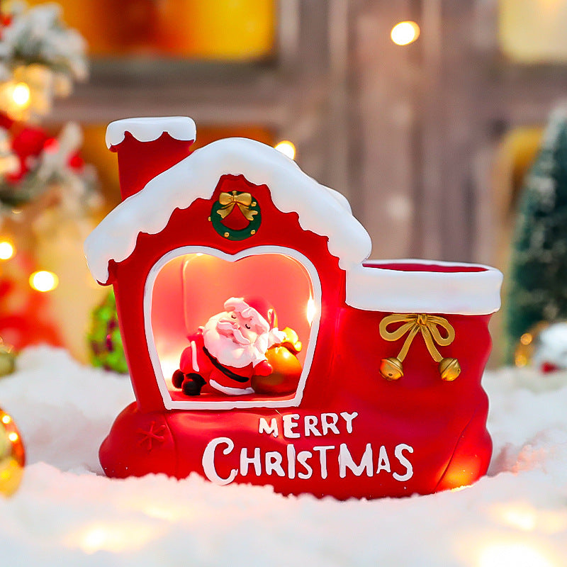 Dekorative Weihnachts-Schneekugel mit Licht