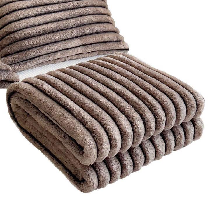 Flauschige Kaninchenfell-Imitat Decke, warm und weich