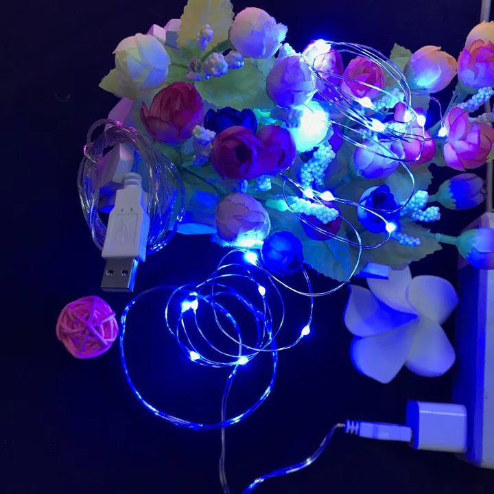 LED-Kupferdraht-Lichterkette mit Batteriebox