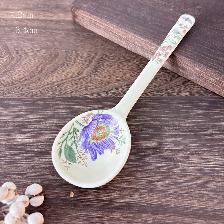 Keramikschale mit Blumenmotiv, 13-14 cm, elegant