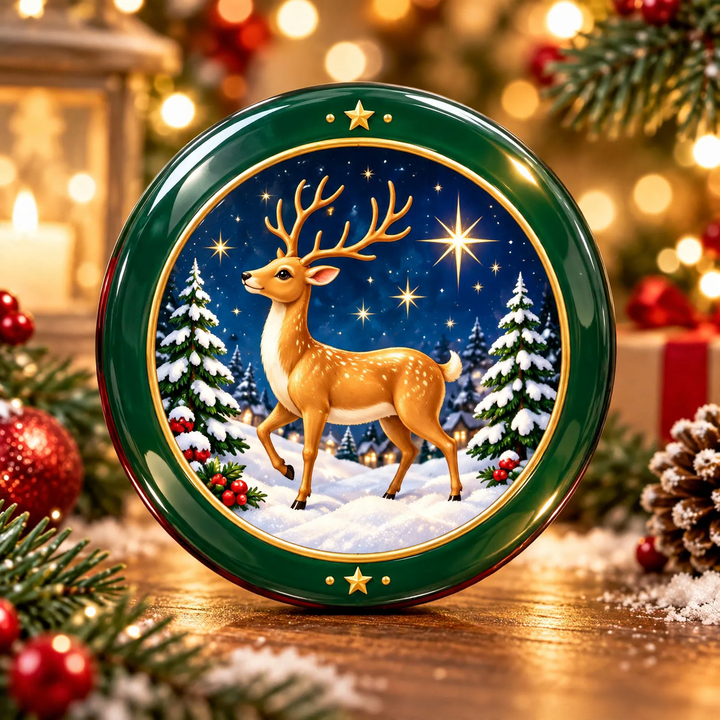 Dekorative Relief-Weihnachtsteller aus Acryl
