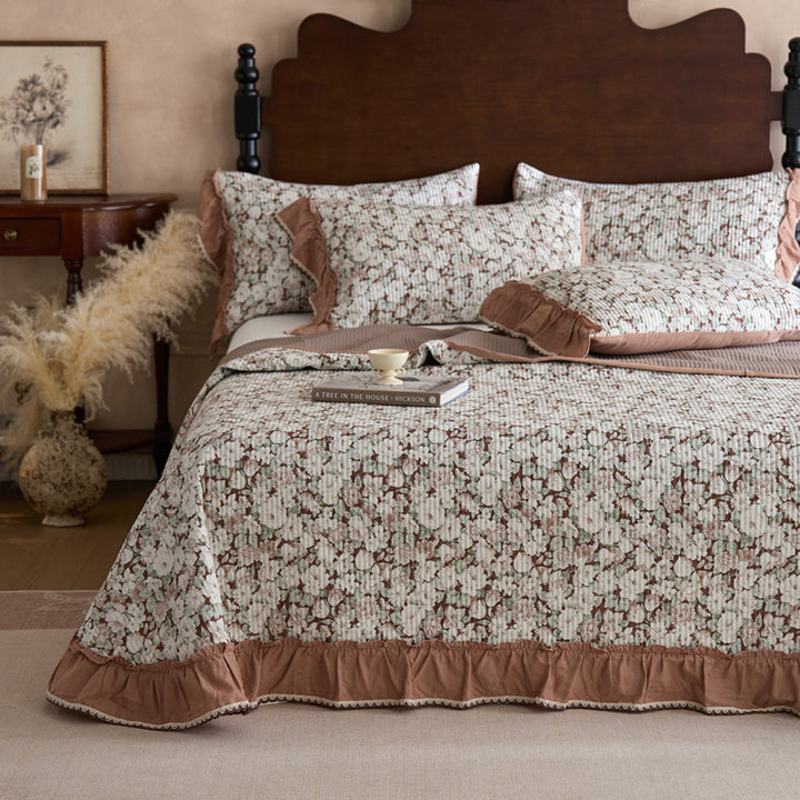 Baumwoll-Tagesdecke, französischer Stil, Blumenmuster