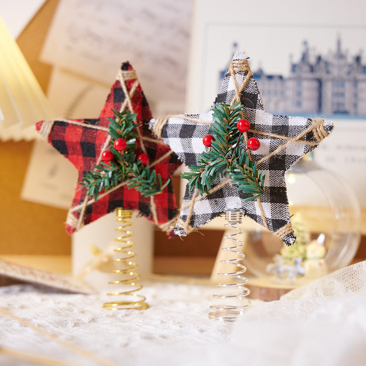 Dekorative Weihnachtsbaum-Spitze aus Stoff